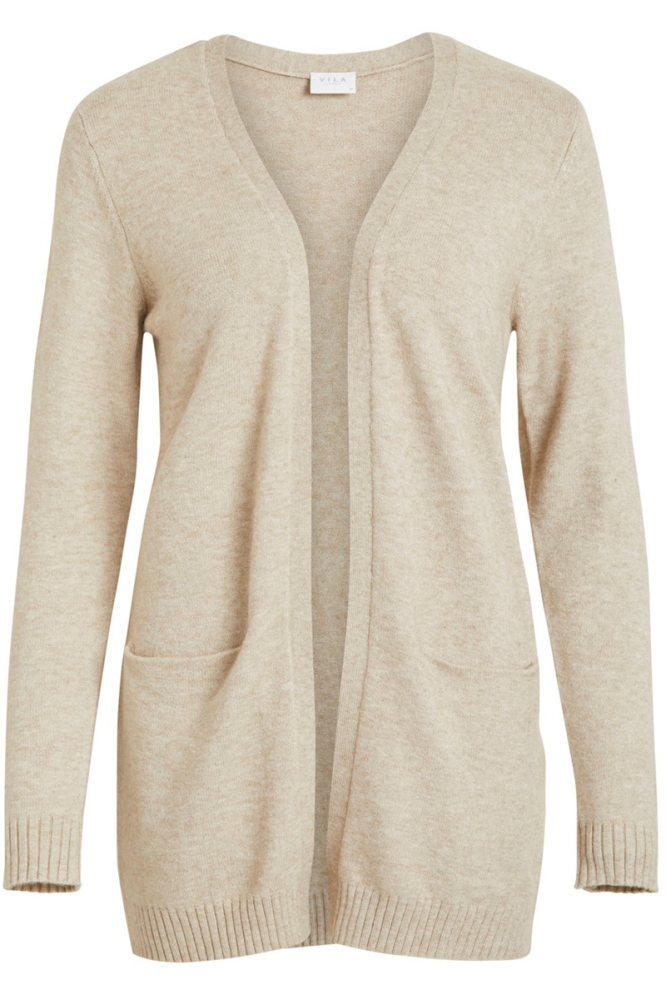 VIRIL L/S OPEN KNIT CARDIGAN-NOOS 14044041 Natural Melange